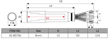 Load image into Gallery viewer, Arsenal 8mm Deep Hole Tilt Socket