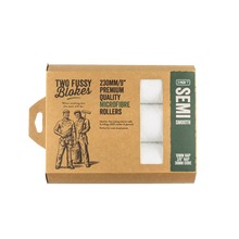 Load image into Gallery viewer, Two Fussy Blokes Microfibre Mini 230mm Paint Rollers 10mm Nap/3 Packs