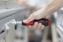 Load image into Gallery viewer, Wiha Screwdriver with bit holder SoftFinish® with ratchet function switchable for 1/4" bits