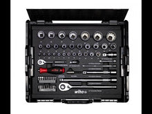 Load and play video in Gallery viewer, Wiha Socket wrench and bit set 1/4" and 1/2" 60pcs