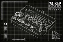 Load image into Gallery viewer, Arsenal Low Profile Socket Set 13pcs