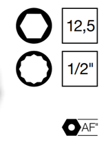 Load image into Gallery viewer, Elora Socket Set 1/2" Square Drive 3/8"-1.1/4" AF 19pcs