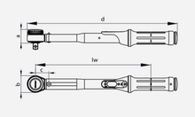 Load image into Gallery viewer, Gedore Torque Wrench TORCOFIX K 1/4" Square Drive 5-25Nm