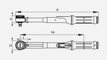 Load image into Gallery viewer, Gedore Torque Wrench TORCOFIX K 3/4" Square Drive 110-550Nm