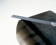 Load image into Gallery viewer, Sandvik Mill Saw Files with 1 Round Edge Bastard Cut Unhandled  4-138-10-1-0 10"