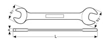 Load image into Gallery viewer, Sandvik Belzer Metric Double Open End Wrenches with Chrome Finish 6M-25-27