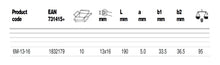 Load image into Gallery viewer, Sandvik Belzer Metric Double Open End Wrenches with Chrome Finish 6M-13-16