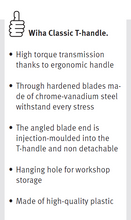 Load image into Gallery viewer, Wiha Hex Nut Driver With T-Handle 9mm