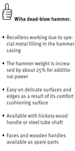 Load image into Gallery viewer, Wiha Dead-Blow Hammer With Hickory Handle 60mm