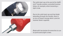 Load image into Gallery viewer, Wiha SoftFinish® Slotted Screwdriver Hex Blade With Hex Bolster Solid Steel Cap - 12mm x 200mm