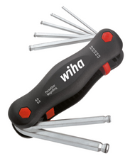Load image into Gallery viewer, Wiha Ball End Hex Fold Out Holder PocketStar With MagicRing® 2-8mm 7pcs