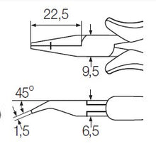 Load image into Gallery viewer, Wiha Needle Nose Pliers Professional ESD 4.3/4" / 120mm