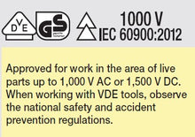 Load image into Gallery viewer, Wiha Needle Nose Pliers Professional Electric With Cutting Edge 8" / 200mm