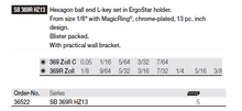 Load image into Gallery viewer, Wiha Hexagon Ball End L-Key Set In ErgoStar Holder With MagicRing® Chrome-Plated Inch 0.05"-3/8" 13pcs