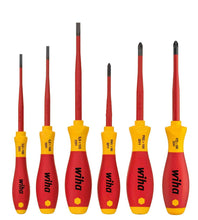 Load image into Gallery viewer, Wiha SoftFinish® Electric SlimFix Slotted/Phillips/Pozidriv Xeno Screwdriver Set 6pcs