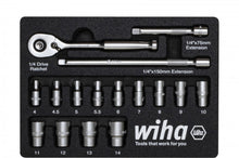 Load image into Gallery viewer, Wiha Socket Set 1/4" 4-14mm 17pcs