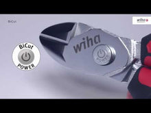 Load and play video in Gallery viewer, Wiha BiCut Professional Switchable High-Performance Diagonal Cutters 8" / 200mm c/w Hanging Display Info Card