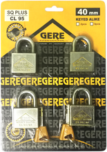 Load image into Gallery viewer, Gere Padlock Key Alike 4pcs Set 40mm