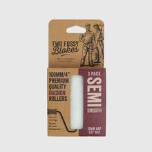Load image into Gallery viewer, Two Fussy Blokes Mini Dacron Mini 100mm Paint Roller 10mm Nap/3 Packs
