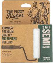 Load image into Gallery viewer, Two Fussy Blokes Microfibre Mini 100mm Paint Rollers 10mm Nap/10 Packs
