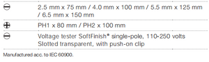 Wiha SoftFinish Electric Slotted / Phillips Screwdriver Set 8pcs