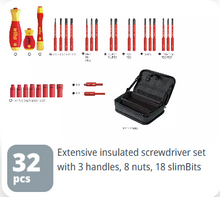 Load image into Gallery viewer, Wiha Tool set slimVario® electric mixed, 32 pcs. incl. multifunctional bag
