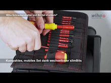 Load and play video in Gallery viewer, Wiha Screwdriver and bit set slimVario® 10pcs
