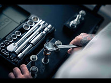 Load and play video in Gallery viewer, Arsenal 24PC 10-32mm 1/2" Drive 90 Teeth High Torque Anti-Slip Socket Set

