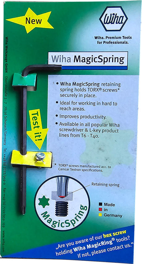 Wiha Magic Spring T20 Long Torx L Key