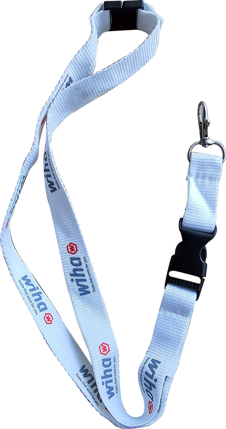 Wiha Lanyard In White With Wiha Logo