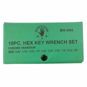 Black Hand BH-004 1/16"-3/8" Short L Keys Set 10pcs