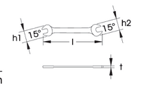 Load image into Gallery viewer, Elora Double Open Ended Spanner 11/16&quot; x 3/4&quot; W
