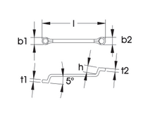 Load image into Gallery viewer, Elora Double Ended Ring Spanner 1/8&quot; x 3/16&quot; W
