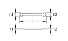 Load image into Gallery viewer, Elora Double Ended Ring Spanner, Straight 16 x 17mm

