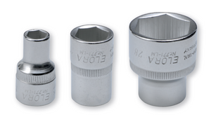 Elora Hex Socket Chrome Plated 1/2" Square Drive 23mm