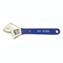 Load image into Gallery viewer, EV 12&quot; Nickel Alloy Steel Adjustable Wrench With Rubberized Grip
