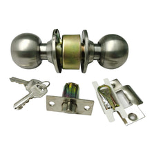 Load image into Gallery viewer, Max 587 Cylindrical Lock HD Stainless Steel c/w 3 Brass Keys
