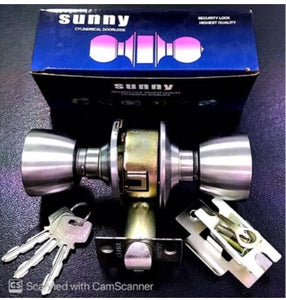 Sunny 588 Economic Cylindrical Lock c/w 3 Keys