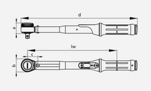 Load image into Gallery viewer, Gedore Torque Wrench TORCOFIX K 1/4&quot; Square Drive 5-25Nm
