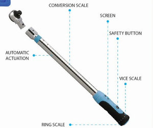 Harvest Torque Wrench With Socket Connector 1/2" Square Drive 40-200Nm