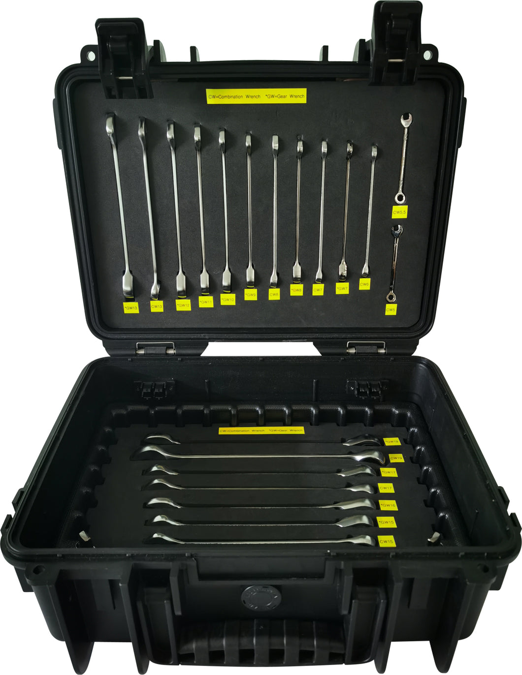 Honiton Black Hand M10 Combination Gear Wrench Tool Case 22pcs