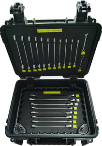 Honiton Black Hand M10 Combination Gear Wrench Tool Case 22pcs