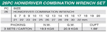 Load image into Gallery viewer, Honiton Honidriver Combintion Wrench Set 6-32mm 26pcs
