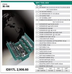 Honiton Tool Case 68pcs