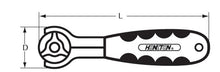 Load image into Gallery viewer, Honiton Swivel Stubby Ratchet Handle 1/2&quot; Square Drive
