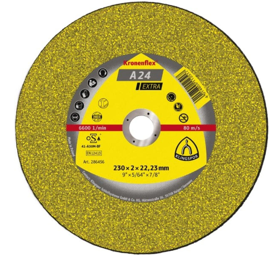 Klingspor Abrasive Cutting-Off Wheels (A24 EX) 180 x 3 x 22.23mm