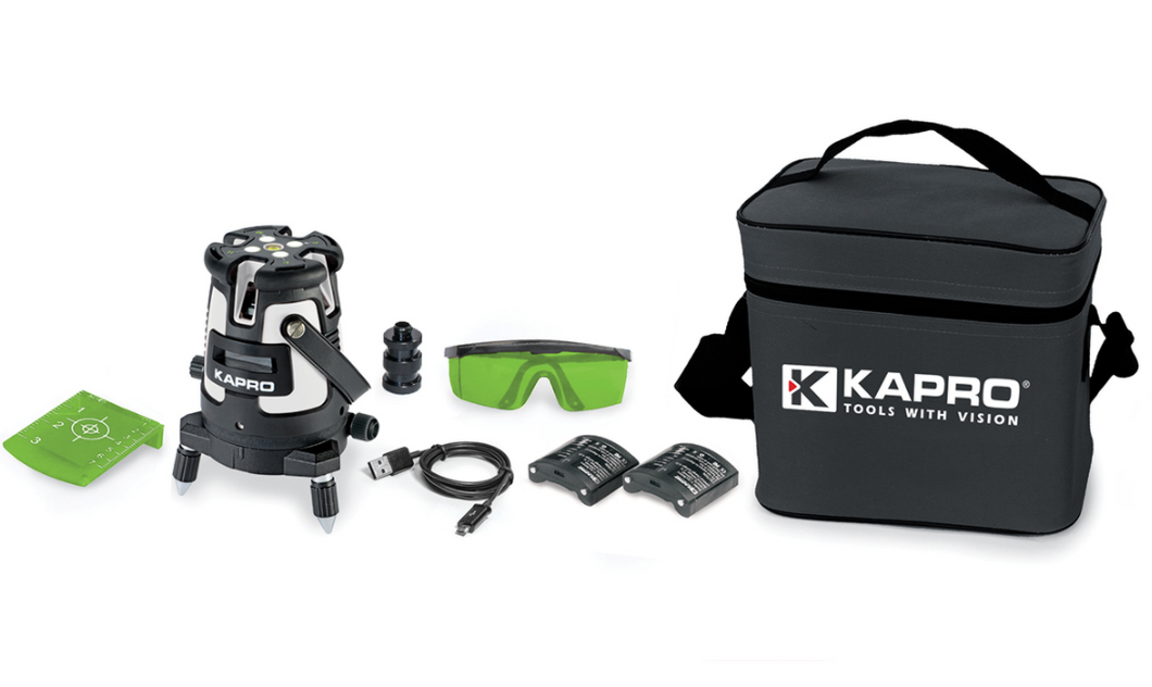 Kapro 875G Prolaser® All-Lines Green Layout Set With Soft Bag