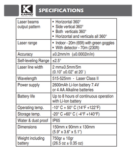 Kapro 883G Prolaser® 3D All-Lines Green