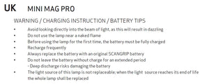 Scangrip Mini Mag Pro Small Rechargeable 200 Lumen LED Work Light