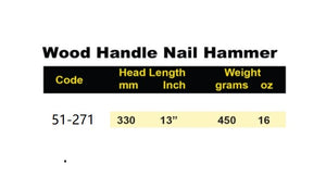 Stanley 51-271 16oz Wooden Handle Claw Hammer